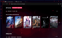 Интерфейс Opera GX